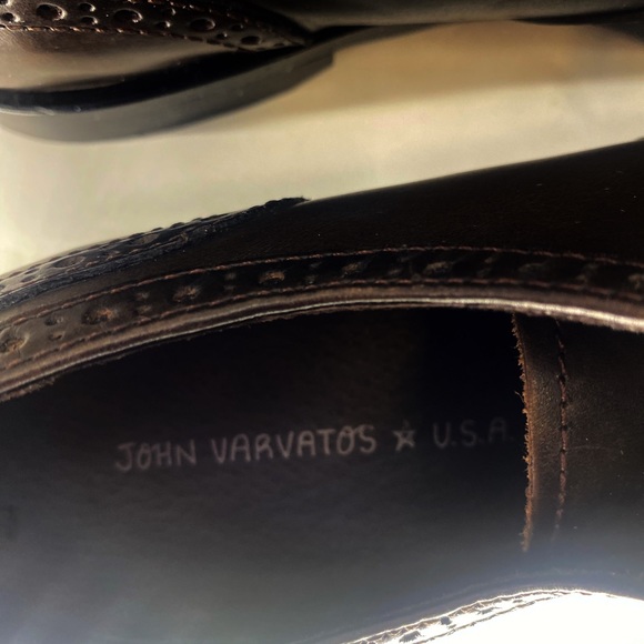 John Varvatos Wingtip Oxfords Leather Lace Up sz 8.5 - Picture 6 of 7